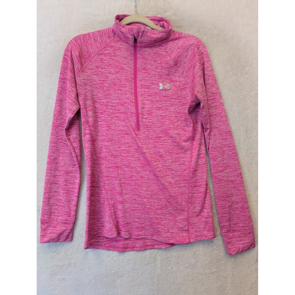 Under Armour Womens Pink Space Dye Half Zip Pullover Athletic